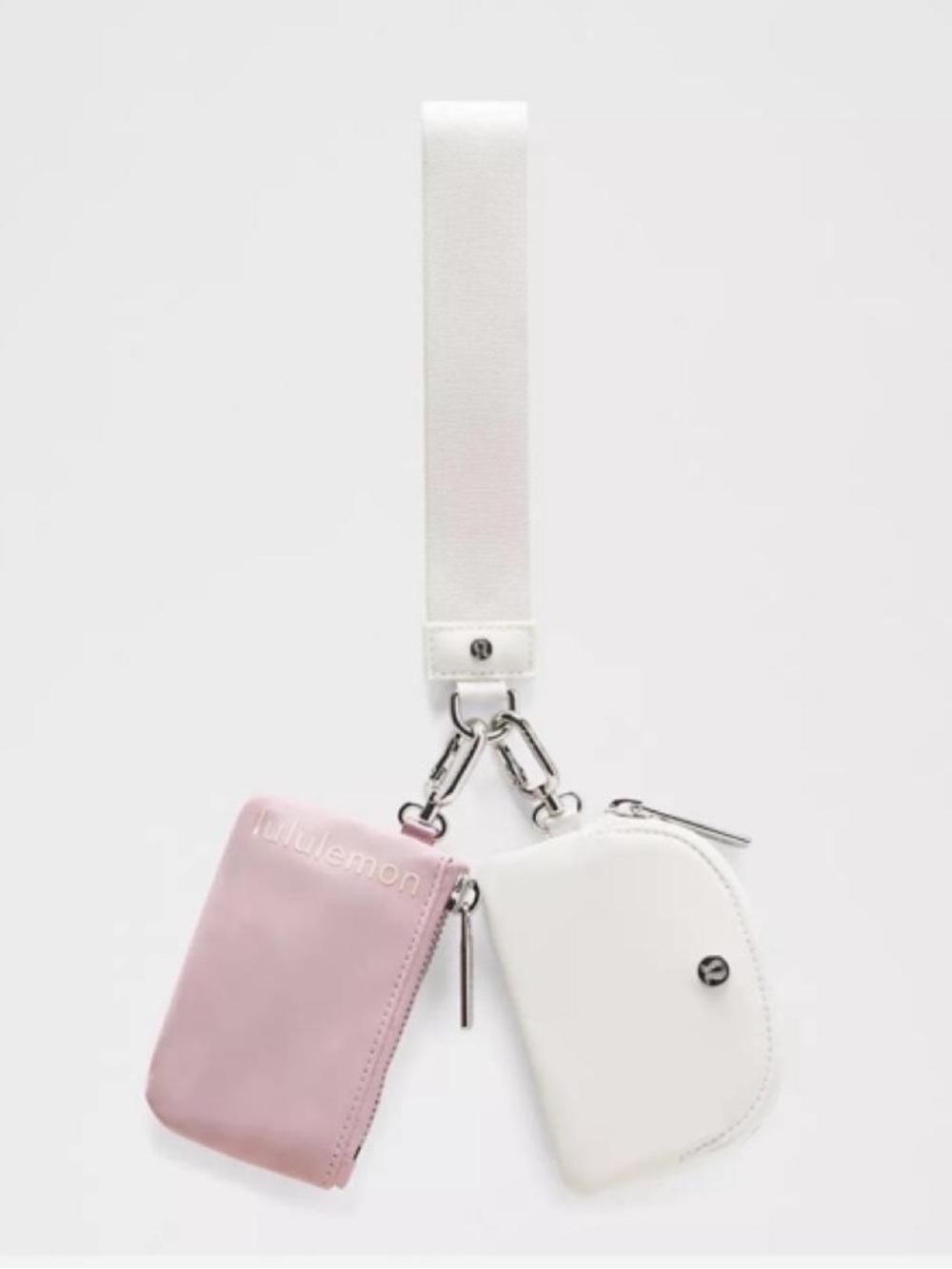 Lululemon Dual Pouch Wristlet  in Pink Haze & Light Ivory